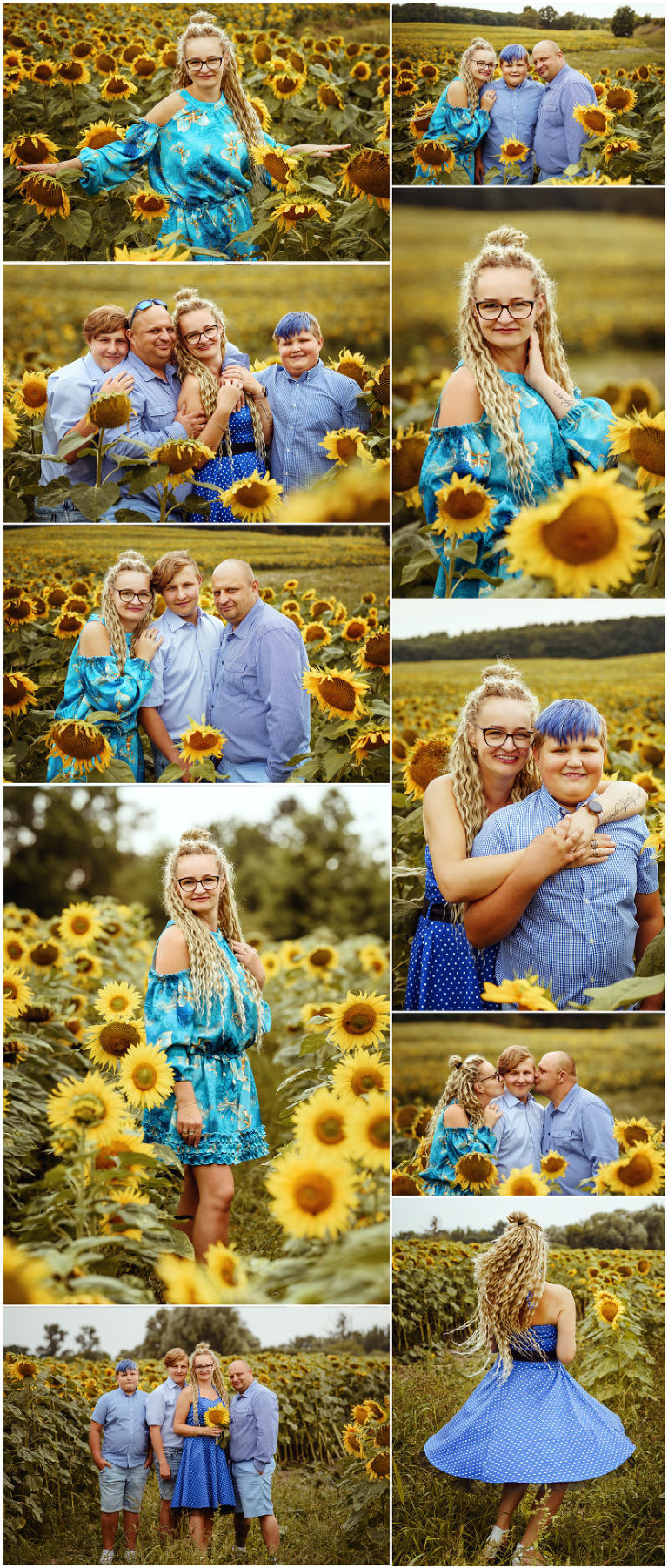 sesja w słonecznikach